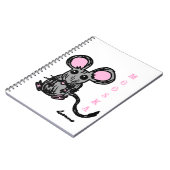Niedlich Mooska Mouse Notebook Notizblock (Linke Seite)