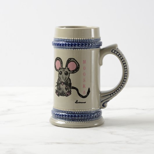 Niedlich Mooska Mouse Stein Bierglas (Rechts)