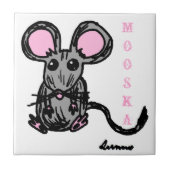 Niedlich Mooska Mouse Tile Fliese (Vorderseite)