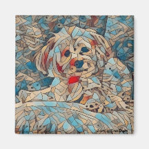 Niedlich Morkie Magnet von Kupfer