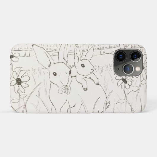 Niedlich Mother Baby Bunny Rabbits Case-Mate iPhone Hülle (Rückseite (Horizontal))