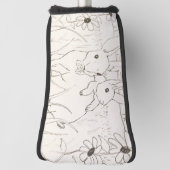 Niedlich Mother Baby Bunny Rabbits Golf Headcover (Rotieren 90)