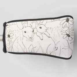 Niedlich Mother Baby Bunny Rabbits Golf Headcover