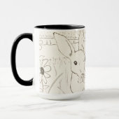 Niedlich Mother Baby Bunny Rabbits Tasse (Links)