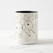 Niedlich Mother Baby Bunny Rabbits Tasse (Zentrum)