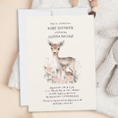 Niedlich Mother Baby Deer Baby Girl Dusche Einladung
