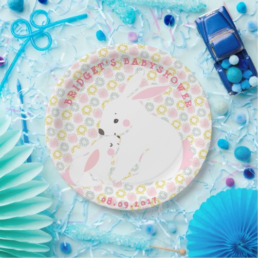 Niedlich Mother & Baby Girl Bunny Paper Teller (Party)