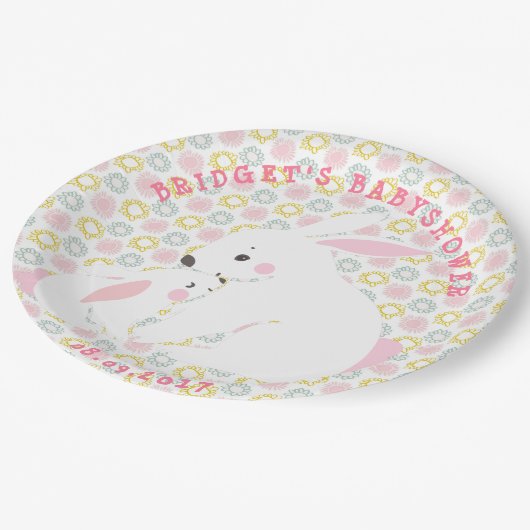 Niedlich Mother & Baby Girl Bunny Paper Teller (Schrägansicht)