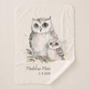 Niedlich Mother Baby Owl Name Geburtsdatum Sherpadecke