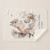 Niedlich Mother Baby Squirrel Name Birthdate Sherpadecke (Vorderseite (Horizontal))