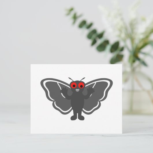 Niedlich Mothman Postkarte (Stehend Vorderseite)