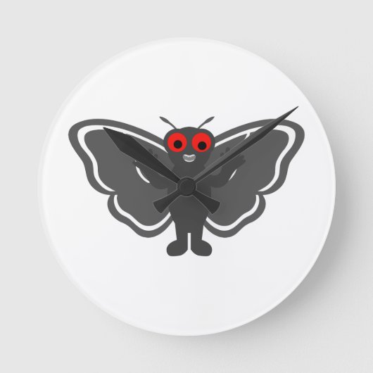 Niedlich Mothman Runde Wanduhr (Vorderseite)