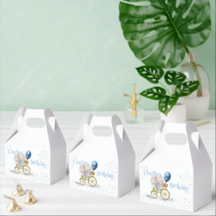 Niedlich Mouse Animal Bicycle Boy 1. Geburtstag Pa Geschenkschachtel