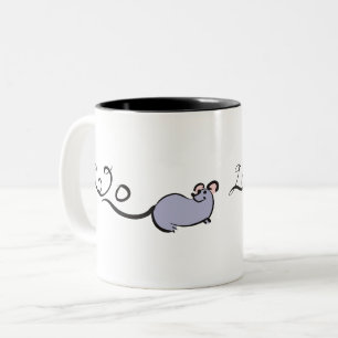 Niedlich Mouse Cartoon Lunar Rat Neujahr 2020 2 TB Zweifarbige Tasse