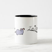 Niedlich Mouse Cartoon Lunar Rat Neujahr 2020 2 TB Zweifarbige Tasse (Mittel)
