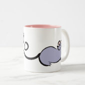 Niedlich Mouse Cartoon Lunar Rat Neujahr 2020 2T T Zweifarbige Tasse (VorderseiteRechts)