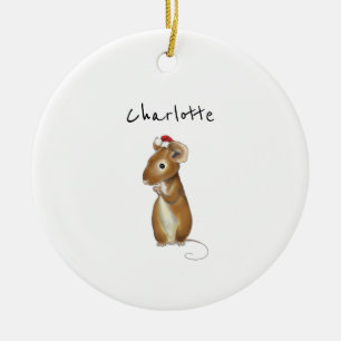 Niedlich Mouse Personalisierter Strumpf Keramik Ornament