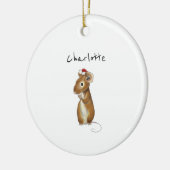 Niedlich Mouse Personalisierter Strumpf Keramik Ornament (Links)