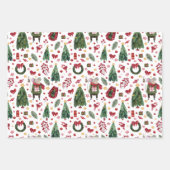 Niedlich Mouse Themed Christmas Patches Geschenkpapier Set (Vorderseite 3)