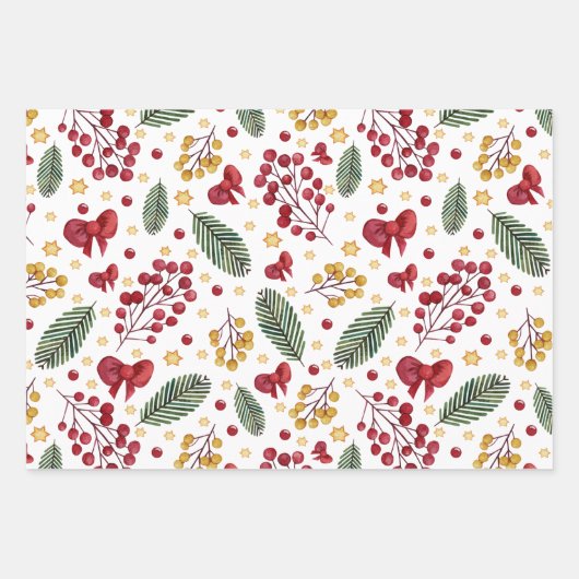 Niedlich Mouse Themed Christmas Patches Geschenkpapier Set (Vorderseite 2)