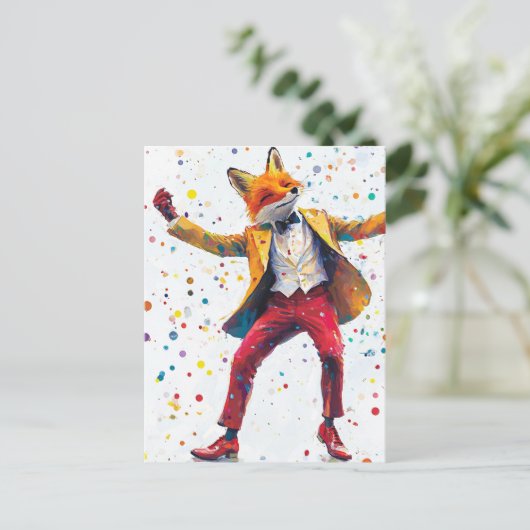 Niedlich Mr Foxy Postkarte (Stehend Vorderseite)