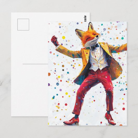 Niedlich Mr Foxy Postkarte (Vorne/Hinten)