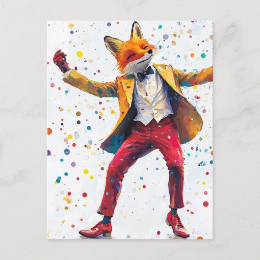 Niedlich Mr Foxy Postkarte (Vorderseite)