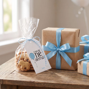 Niedlich Mr Onederful Blue Balloon Custom Geschenkanhänger