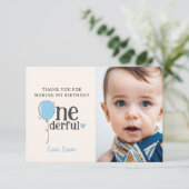 Niedlich Mr. Onederful Dankeschön Karte mit Foto (Stehend Vorderseite)