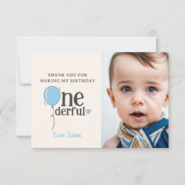 Niedlich Mr. Onederful Dankeschön Karte mit Foto