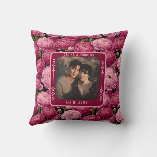 Niedlich Mr. und Mrs. Vow Renewal Throw Pillow Kissen (Rückseite)