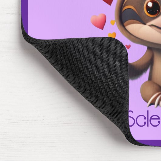 Niedlich MS Baby Sloth umgeben von ♥️ Mousepad (Ecke)