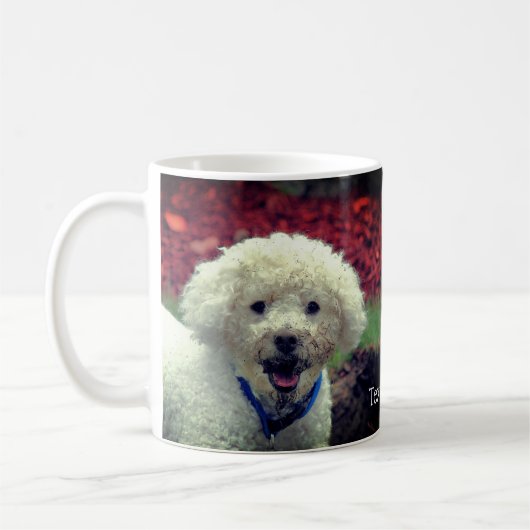Niedlich Muddy Faced Poodle Personalisiert Kaffeetasse (Links)