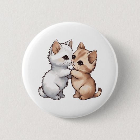 Niedlich Munchkin Cat Classic T - Shirt Button (Vorderseite)