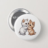Niedlich Munchkin Cat Classic T - Shirt Button (Vorne & Hinten)
