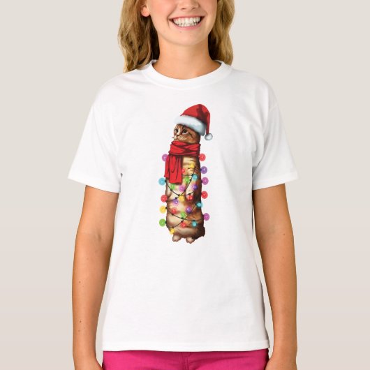 Niedlich Munchkin Cat Lover Weihnachten Weihnachte T-Shirt (Vorderseite)