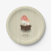 Niedlich Mushroom Baby Dusche Napkin Pappteller (Vorderseite)