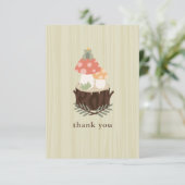 Niedlich Mushroom Baby Dusche Vielen Dank Dankeskarte (Stehend Vorderseite)