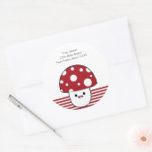 Niedlich Mushroom Fungi Runder Aufkleber (Umschlag)