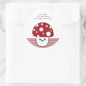 Niedlich Mushroom Fungi Runder Aufkleber (Tasche)