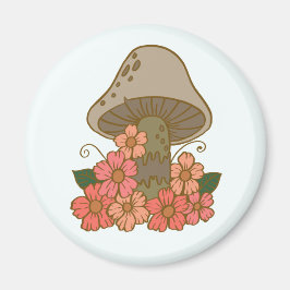 Niedlich Mushroom Garden Kühlschrankmagnet