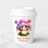 Niedlich Mushroom Geburtstag Pappbecher (Vorderseite)