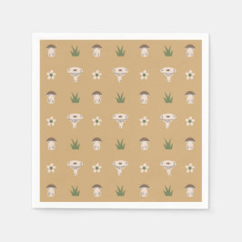Niedlich Mushroom Pattern Napkins Serviette