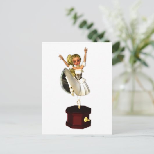 Niedlich Music Box Dancer Postkarte (Stehend Vorderseite)