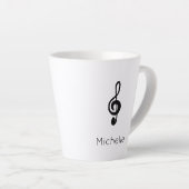 Niedlich Musical Treble Clef Personalisiert Milchtasse (Rechte Ecke)