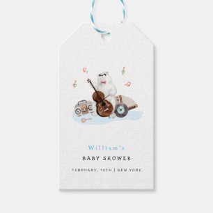 Niedlich Musician Polar Bear Baby Dusche Geschenkanhänger