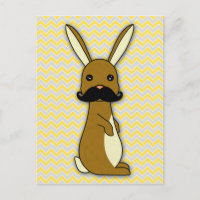 Niedlich Mustache Bunny Cartoon