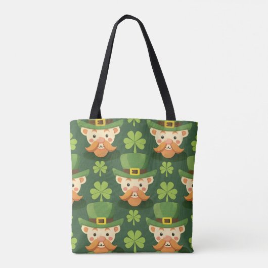 Niedlich Mustache Leprechaun Tasche (Rückseite)