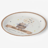 Niedlich Mute Teddy Hot Air Ballon Kindergeburtsta Pappteller (Schrägansicht)