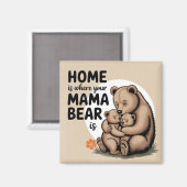 Niedlich Mütter Day Mama Bear Magnet (Vorderseite/Rückseite)